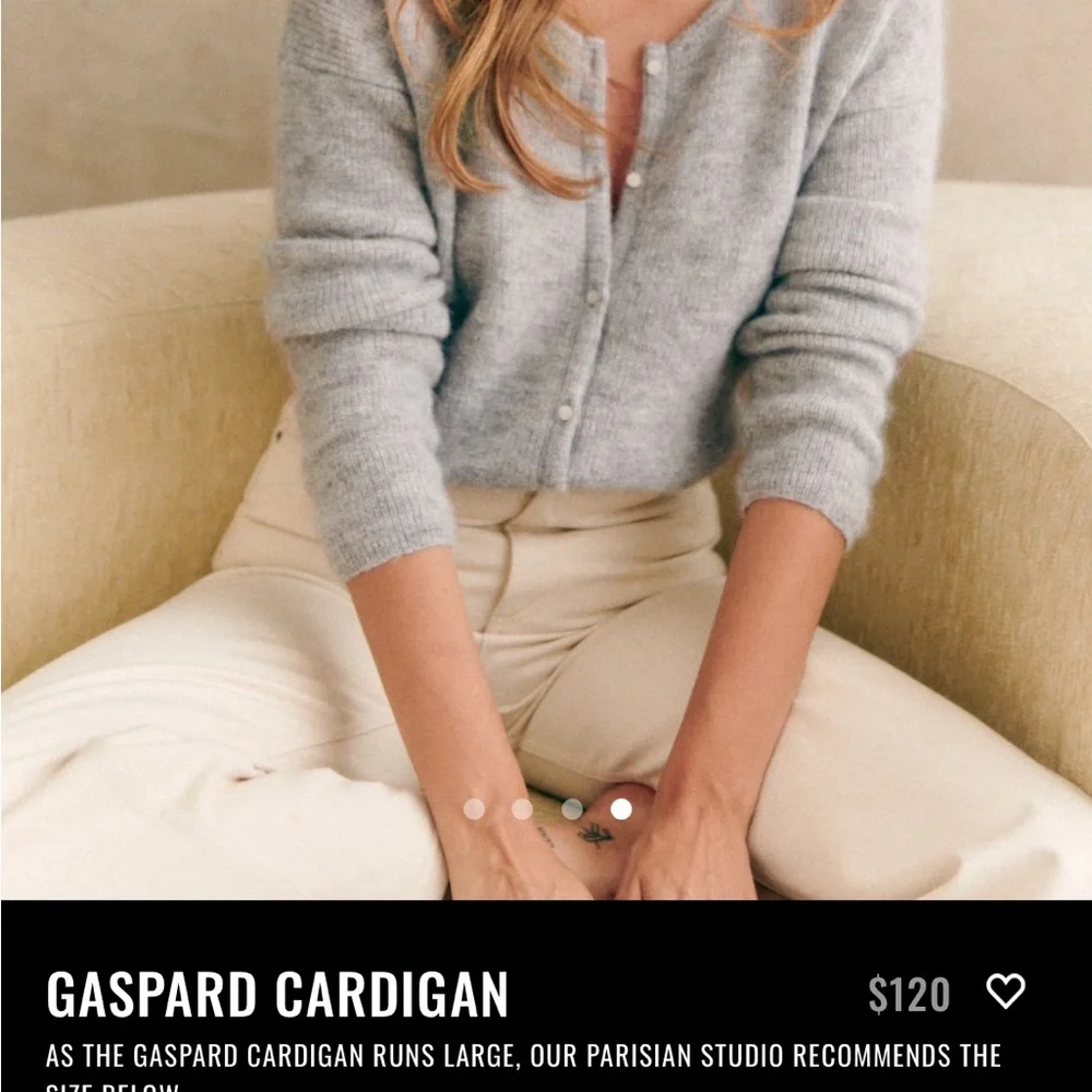 Sezane Gray Women's Cardigan Sweater - Picture 5 of 5